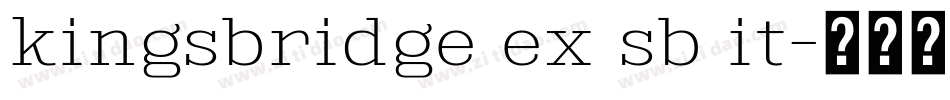 kingsbridge ex sb it字体转换